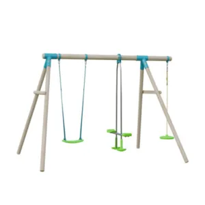 Tp Toys Tp Wooden Compact Triple Swing Set - Fsc Certified