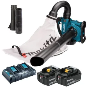 Makita Dub363zv Twin Lxt 18V / 36V Brushless Leaf Blower Mulcher Vacuum 2X 5.0Ah