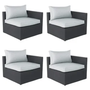 Blooma Wood 4 Seater Sofa Pack Of 2