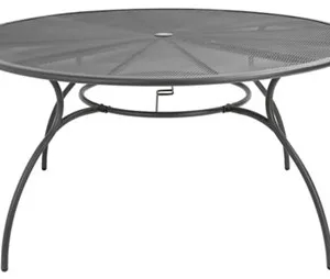 Blooma Metal 6 Seater Round Table Grey