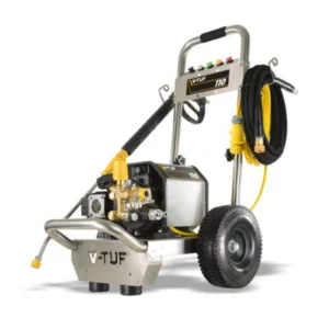 V-Tuf 110V Compact, Industrial, Mobile Electric Pressure Washer - 1450Psi, 100Bar, 12L/Min