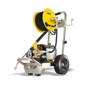 V-Tuf 240V Compact, Industrial, Mobile Electric Pressure Washer C/W 20M Hose Reel - 1450Psi, 100Bar, 12L/Min