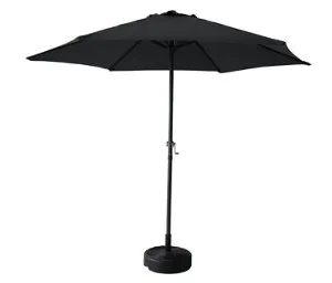 Out & Out Original Out & Out Bali - Metal Parasol - 2.67M - Dark Grey Dark/Grey