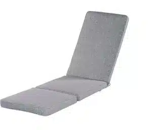 Out & Out Original Lincoln Teak Lounger Removable Cushion Grey