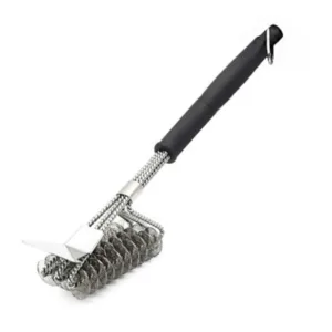 B&Q Bbq Grill Cleaning Brush, 16.5Inch/42 Cm Stainless Steel Wire Bristle Cleaner Brush For Bbq Grilling Grates