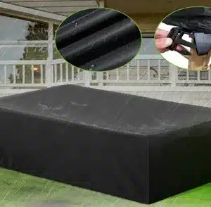 B&Q Furniture One 420D Oxford Fabric Patio Set Cover Rectangular Sofa Set Cover 232X162x80cm Black