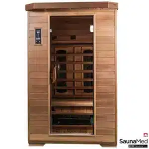 Saunamed 2 Person Indoor Luxury Cedar Far Infrared Sauna Emr Neutral™ Red