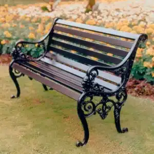 Jardine Sandringham Bench British Made, High Quality Cast Aluminium Garden Furniture - L126 X W68 X H82 Cm