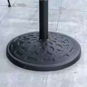 Living And Home Round Resin Umbrella Base Heavy Duty Outdoor Parasol Stand 14 Kg Black