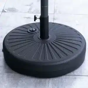 Living And Home Round Heavy Duty Umbrella Stand Garden Patio Parasol Base 28Kg,Fillable Black