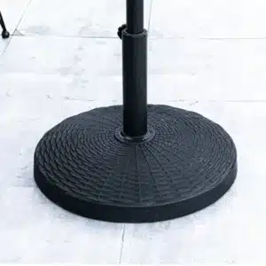 Living And Home Round Resin Umbrella Base Heavy Duty Outdoor Patio Parasol Stand 14 Kg Black