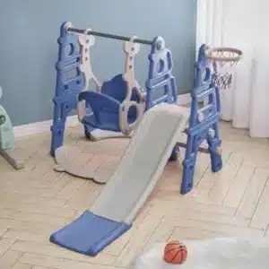 Living And Home Swing And Slide Set Play Set With Basketball Hoop