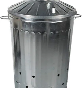 B&Q Simpa 125L Garden Galvanised Incinerator Fire Bin Rubbish Pit