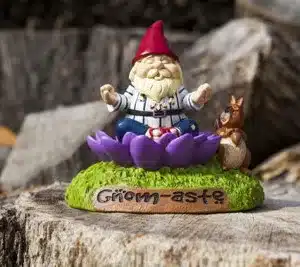 B&Q Big Mouth Mindful Meditation Gnom-Aste Garden Gnome