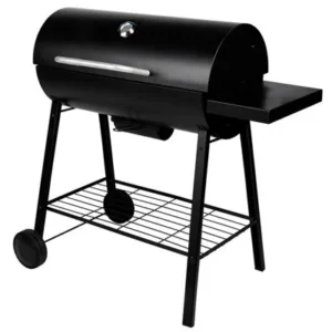 B&Q Barrel Hybrid Barbecue Black