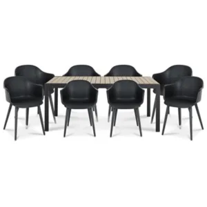 Blooma Annecy Metal 8 Seater Dining Set