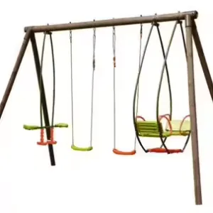 B&Q Burinka Wooden Swing Set