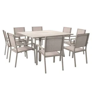 Goodhome Wolin Metal 8 Seater Dining Set