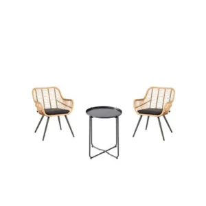 Goodhome Apolima Rattan Effect 2 Seater Bistro Set