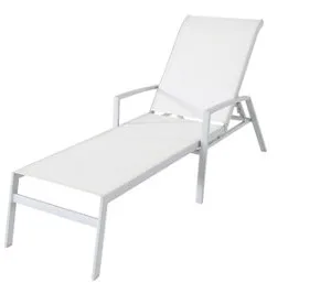 Blooma Toscana Metal Sun Lounger White