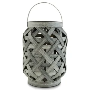 B&Q Matt Dark Grey Solar-Powered Led Lantern Dark/Grey