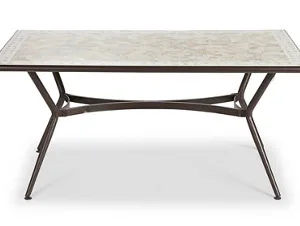 Blooma Sofia Metal 6 Seater Table Brown