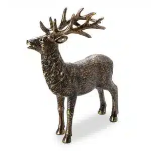 B&Q Skip18c Standing Stag Poly Resin Bronze