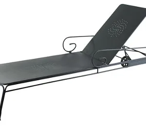 Blooma Metal Sun Lounger Black