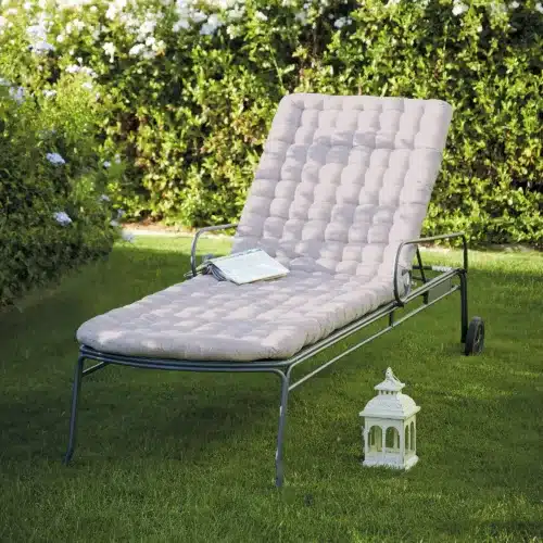 Blooma Metal Sun Lounger Black