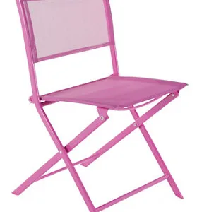 B&Q Metal Foldable Chair Pink