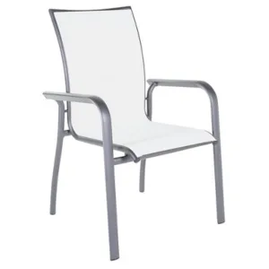 B&Q Santorin Armchair Taupe/White White