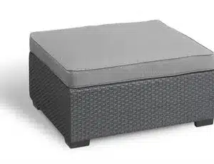 Keter Salta Synthetic Rattan Graphite Foot Stool